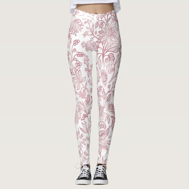 Dekorativa blommor 19 leggings (Framsida)