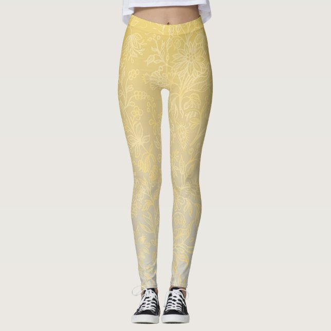 Dekorativa blommor 20 leggings (Framsida)