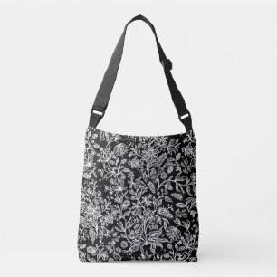 Dekorativa blommor 21 axelväska