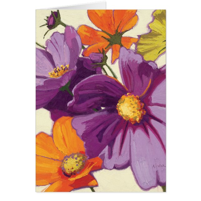 Dekorativa blommor hälsningskort (Framsidan)