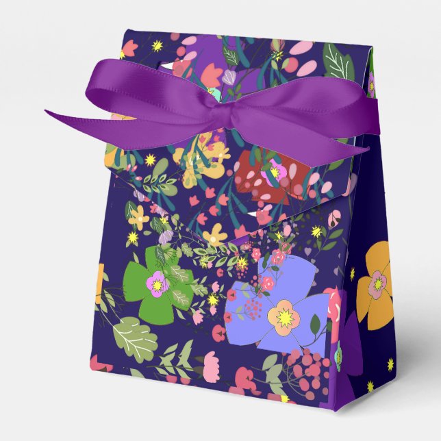 Dekorativa blommor tält  presentaskar (Framsidan Sidan)