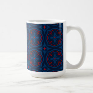 Dekorativa blomplattor mönster  kaffemugg