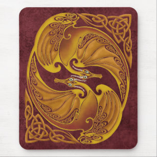 Dekorativa Celtic drakar Musmatta