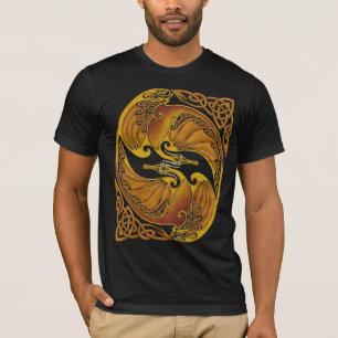 Dekorativa Celtic drakar Tee Shirt