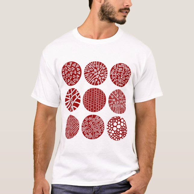 Dekorativa cirklar t-shirt (Framsida)