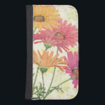 Dekorativa daisy plånboksfodral för samsung galaxy s4<br><div class="desc">© stämm Schlabach/vilden Apple.  En samling av dekorativa daisy i gult och rosor skuggar. Avbilda presenterar en benvit bakgrund.</div>