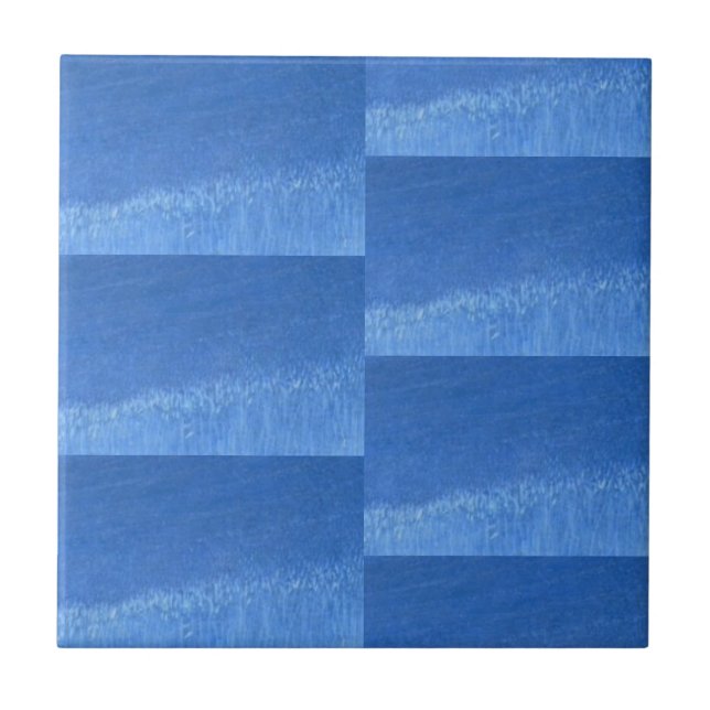 Dekorativa dekorativa rutor med blå azur kakelplatta (Framsidan)