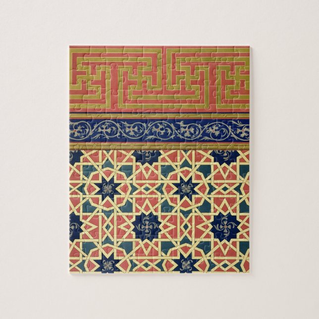Dekorativa designer för arabiska (färglithoen) pussel (Vertikal)