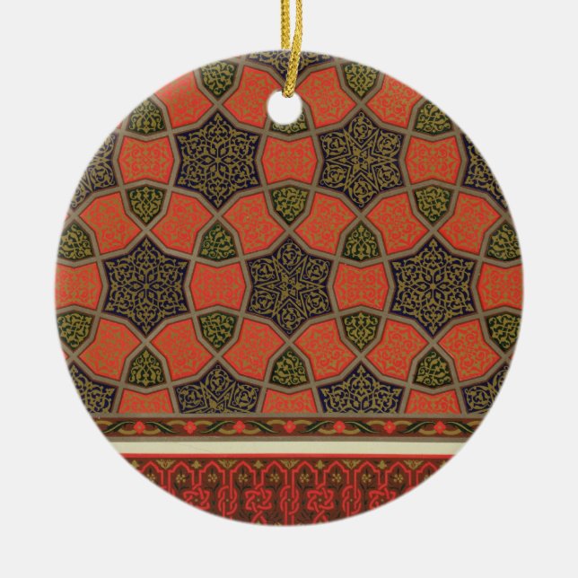 Dekorativa designer för arabiska, från 'arabisk julgransprydnad keramik (Framsidan)