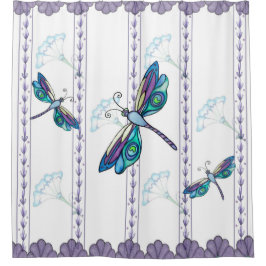 Dekorativa Dragonflies Shower Curtain