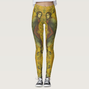 Dekorativa fågelben Dam Leggings