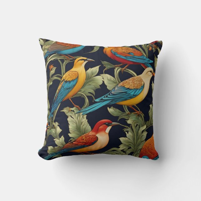Dekorativa fåglar (framsida) Hummingbird (baksida) Kudde (Framsida)