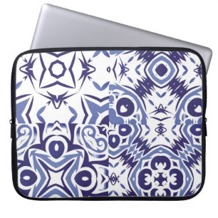Dekorativa färg keramiska azulejoplattor. Fashiona Laptop Fodral