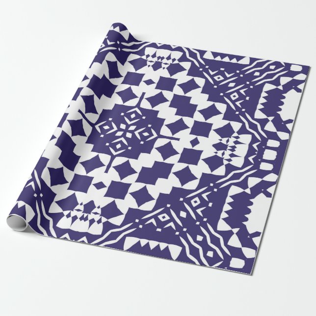 Dekorativa färg keramiska azulejoplattor. Vintage Presentpapper (Utrullad)