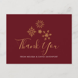 Dekorativa gyllene snöflingor jul tack vykort