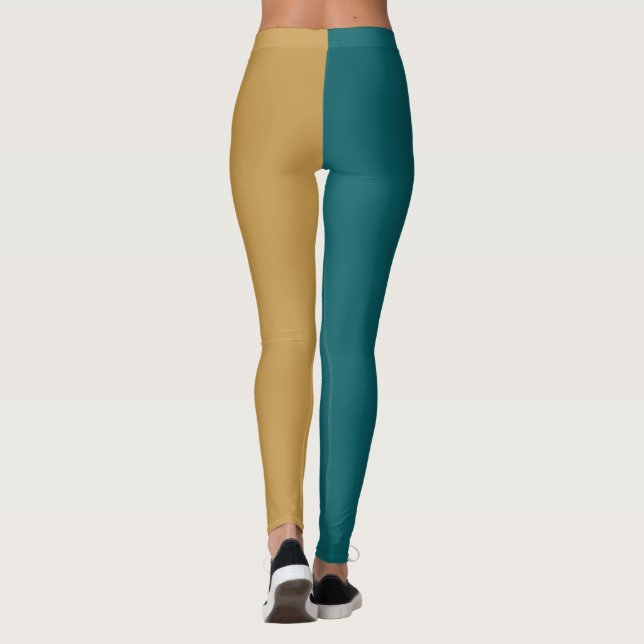 Dekorativa Hälften Och Hälften Leggings (Baksida)