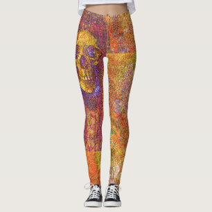 Dekorativa hudbindningar leggings