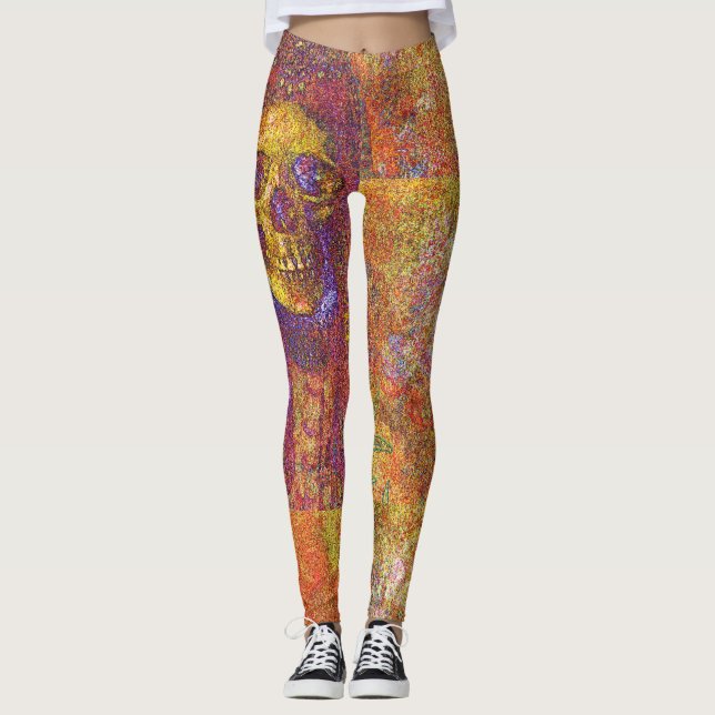 Dekorativa hudbindningar leggings (Framsida)