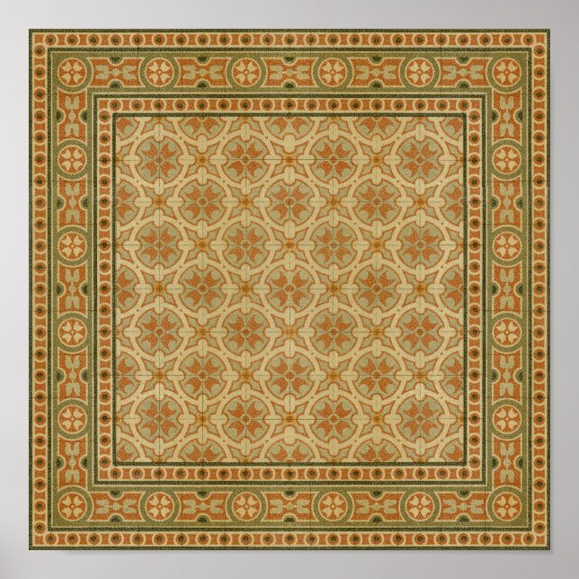 Dekorativa italienska mosaikplattor efter Vision S Poster (Framsidan)