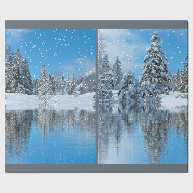 Dekorativa julprydnader med Snö Presentpapper (Seam)