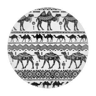 Dekorativa kameler Sömlösa Mönster-design