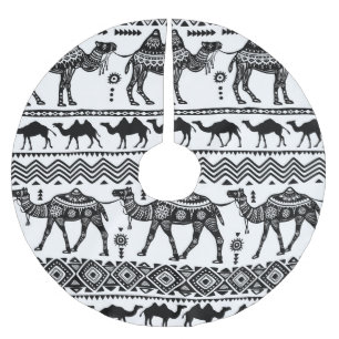Dekorativa kameler Sömlösa Mönster-design Julgransmatta Borstad Polyester