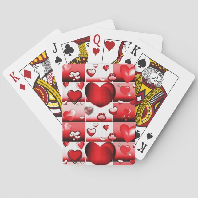 Dekorativa Kärlek Hearts Kortlek (Baksidan)