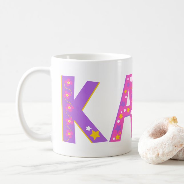 Dekorativa Kate-blommor och stjärna mugg (Med munk)