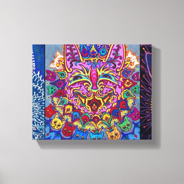 Dekorativa katter av Louis Wain Canvastryck (Framsida)