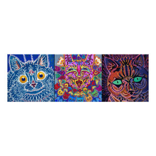 Dekorativa katter av Louis Wain Fototryck