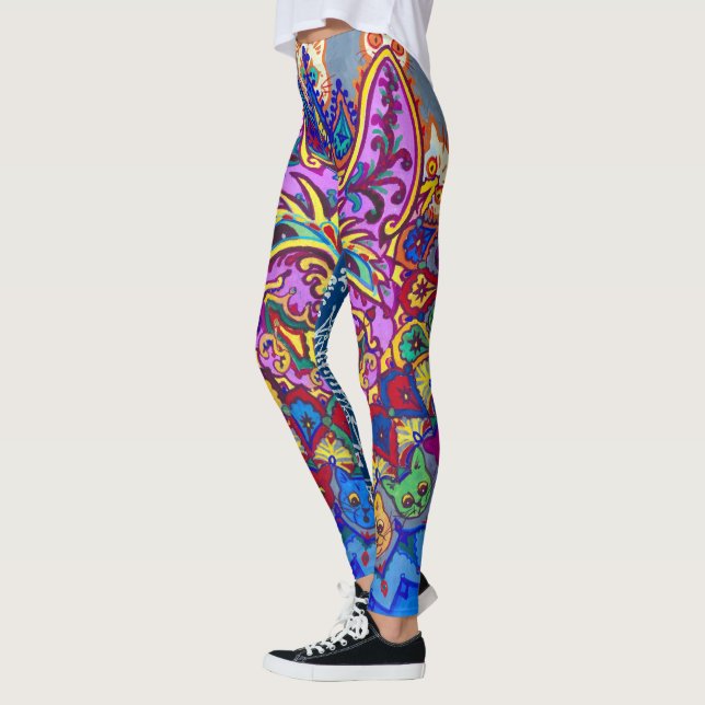 Dekorativa katter av Louis Wain Leggings (Vänster)