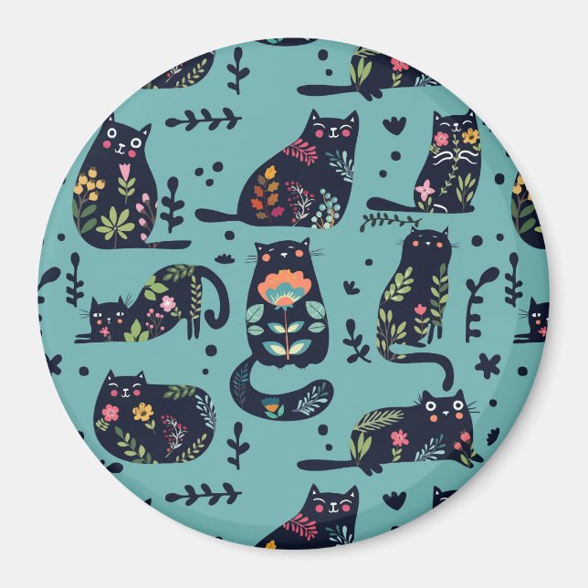Dekorativa katter magnet (Framsidan)