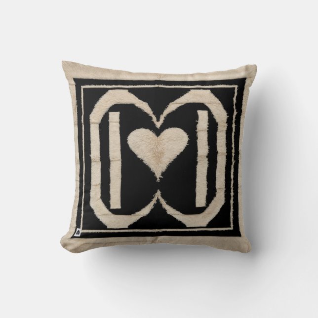 Dekorativa Kilim Pillows: Black and White Kudde (Framsida)