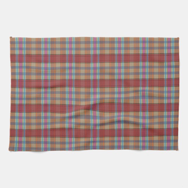 Dekorativa kökshanddukar för Preppy solbränd pläd (Horisontell)