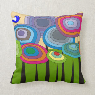 Dekorativa nyckfulla Artsy blommor kudder Kudde
