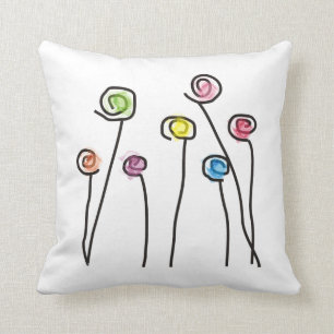 Dekorativa nyckfulla Artsy blommor kudder Kudde