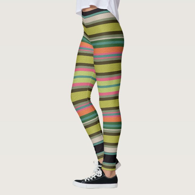 Dekorativa randiga  Leggings (Vänster)