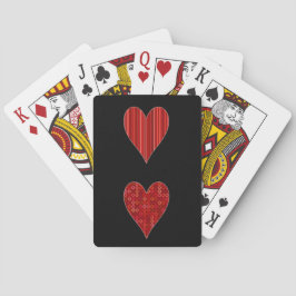 Dekorativa röda hjärtan casinokort