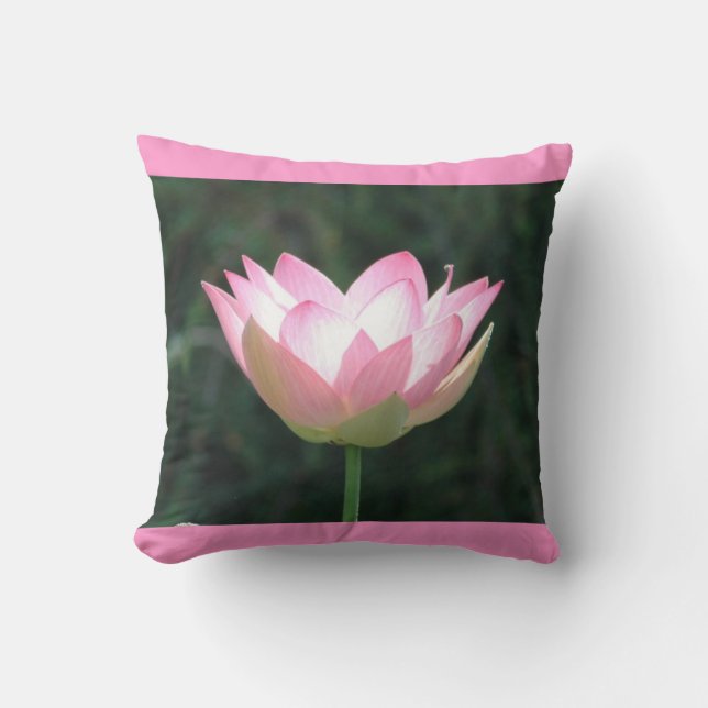 Dekorativa rosa lotusblommar kudder kudde (Framsida)