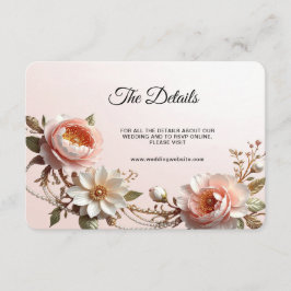 Dekorativa rosa och vita blommor detalj tilläggskort