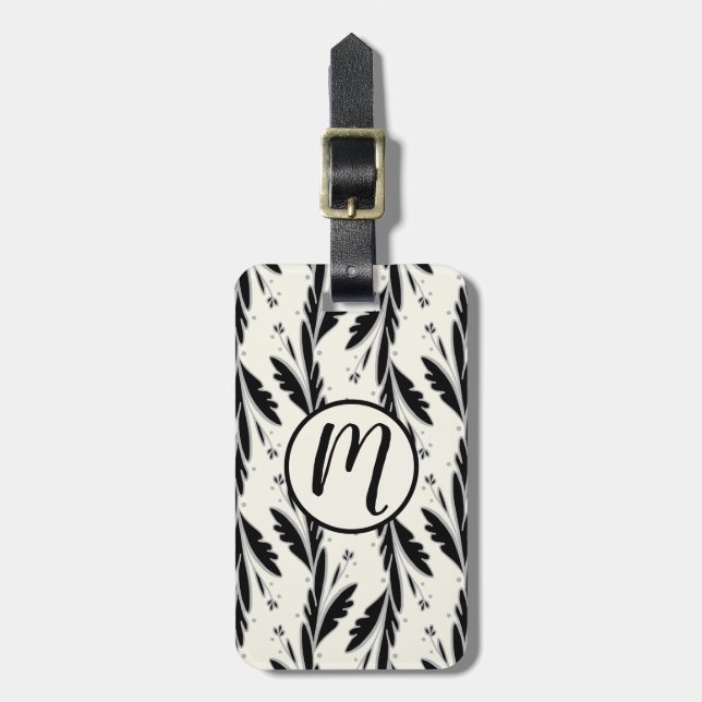 Dekorativa svarta vacciner Mönster Bagagebricka (Vertikal Framsida)