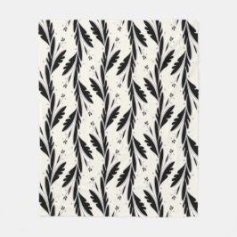 Dekorativa svarta vacciner Mönster Fleecefilt