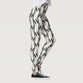 Dekorativa svarta vacciner Mönster Leggings