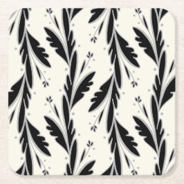 Dekorativa svarta vacciner Mönster Underlägg Papper Kvadrat