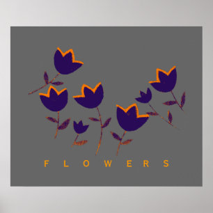 dekorativa tulpanblommor poster