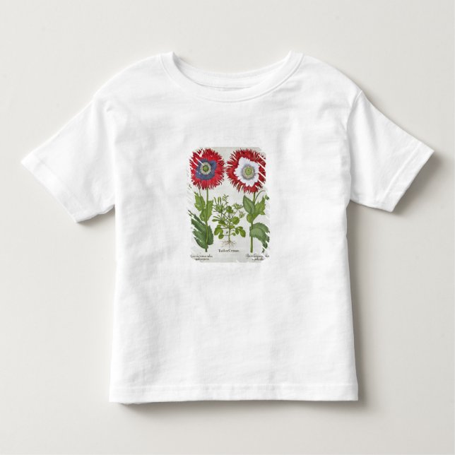 Dekorativa vallmor, från 'Hortusen Eystettensis'en T-shirt (Framsida)
