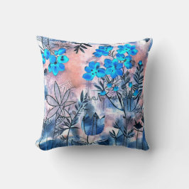 Dekorative blaue Blumen Kudde