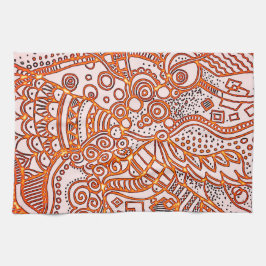 Dekoratives Kritzelmuster Kökshandduk