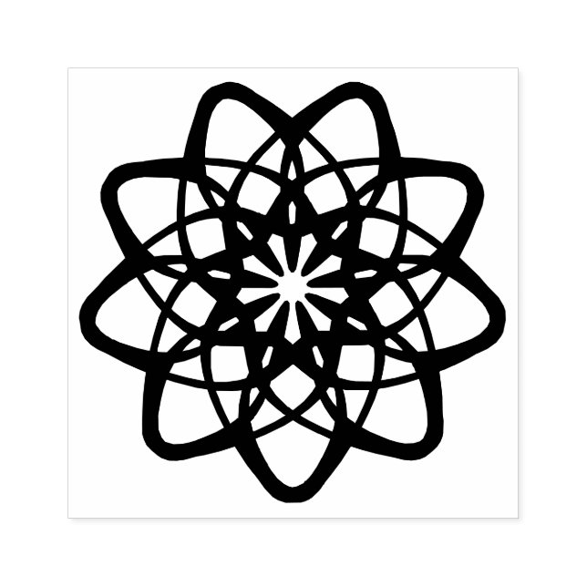 Dekoratives Muster in Rund in Mandala Variation  Stämpel (Tryck)