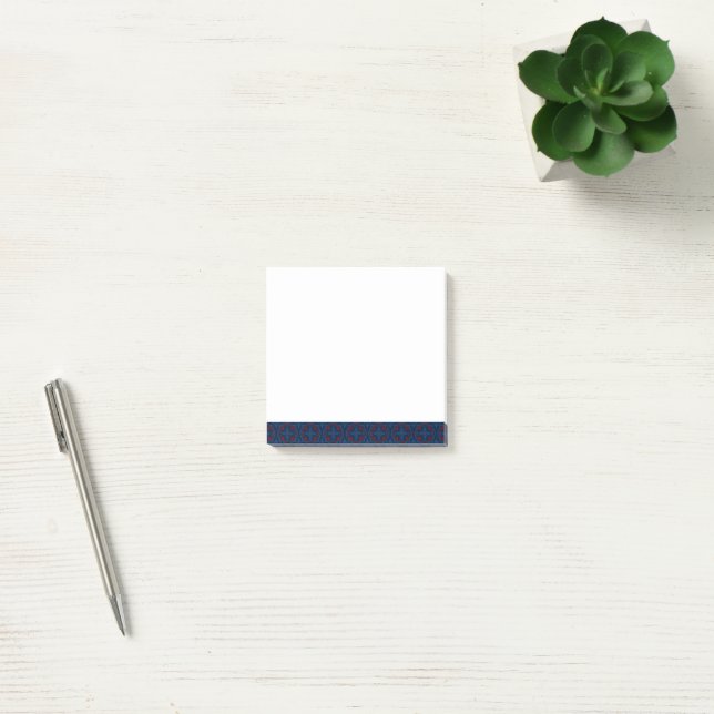 Dekorativt blommigt kakelmönster  post-it block (Kontor)